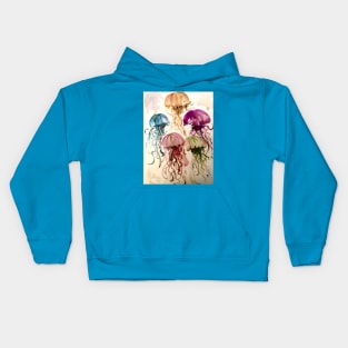 Watercolor jellyfish Kids Hoodie